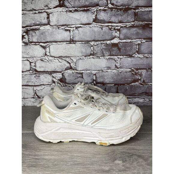 Hoka One Vibram Mafate Speed 2 White Synthetic Running Shoes Women 38EU/6.5M US - Picture 16 of 16